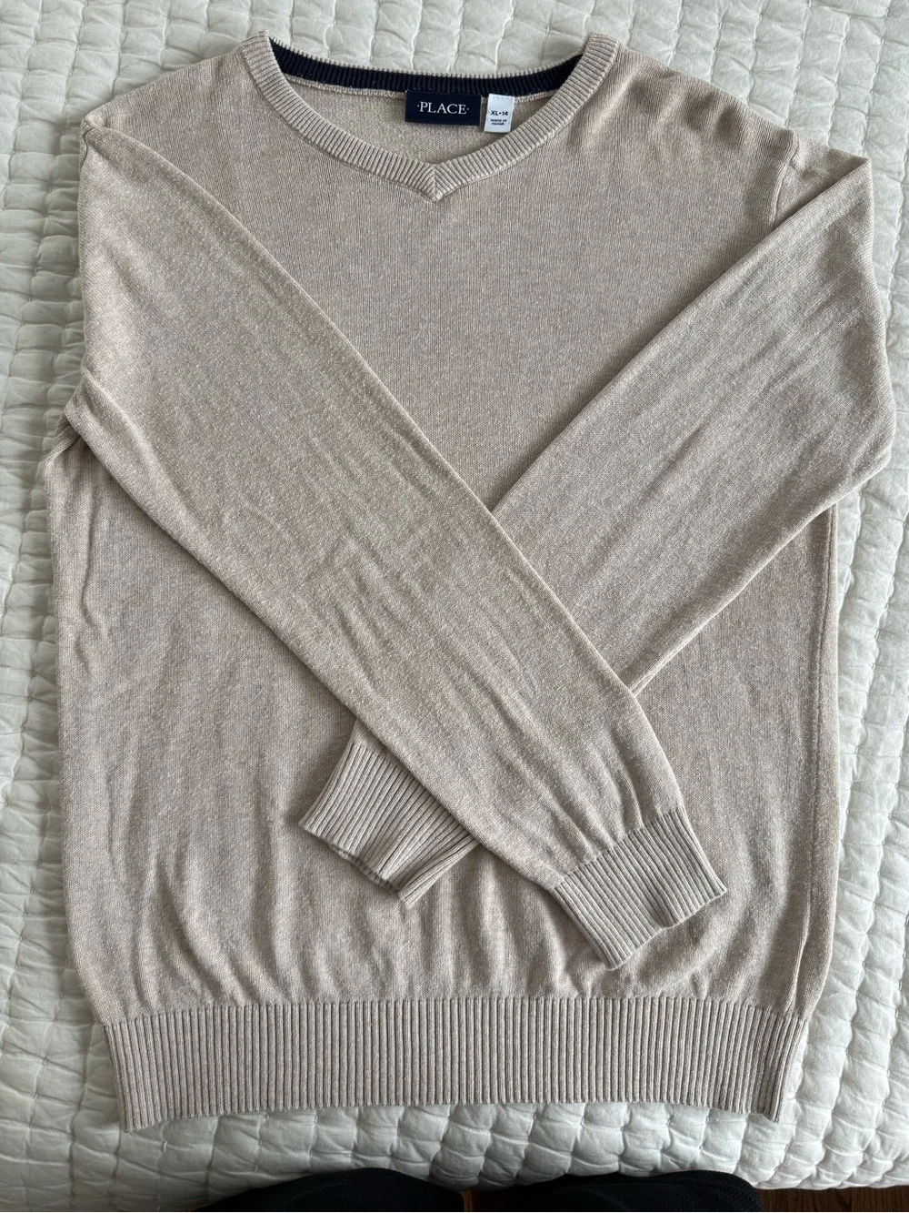 The Children's Place Beige V-shape neck Sweater Top Size XL